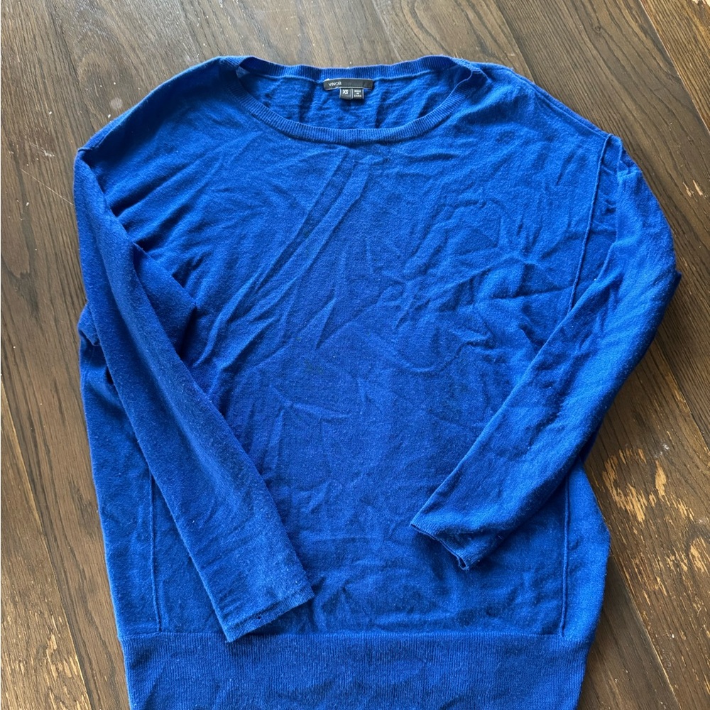Vince Vibrant Blue Knit Top XS